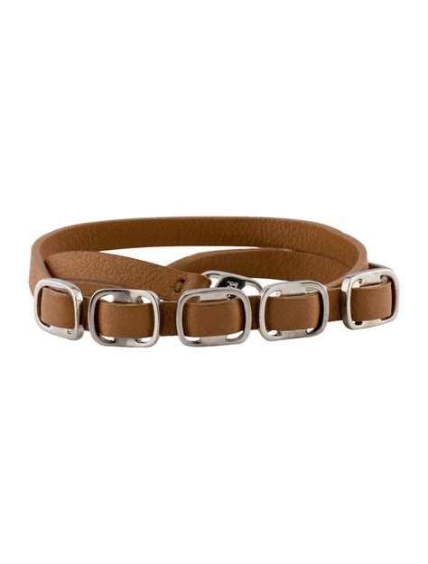 salvatore ferragamo leather bracelet.